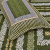 Elaganza Mehndi Dark 4 Pillow Multani Bedsheet Set - Khan Tex