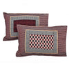 Elaganza Red Dark 4 Pillow Multani Bedsheet Set - Khan Tex