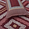 Elaganza Red Dark 4 Pillow Multani Bedsheet Set - Khan Tex