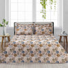 Fantasy Creamy Pink 4 Pillow Multani Bedsheet Set - Khan Tex