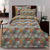 Fantasy Green Red 4 Pillow Multani Bedsheet Set - Khan Tex