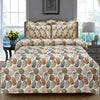 Fantasy Multi Leaf 4 Pillow Multani Bedsheet Set - Khan Tex