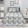 Fantasy Sky Blue 4 Pillow Multani Bedsheet Set - Khan Tex