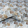 Fantasy Sky Blue 4 Pillow Multani Bedsheet Set - Khan Tex