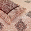 Lush Rusty Red 4 Pillow Multani Bedsheet Set - Khan Tex