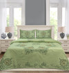 Mint Green Cotton Embroidery Bedsheet Set - Khan Tex