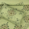 Mint Green Cotton Embroidery Bedsheet Set - Khan Tex