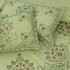 Mint Green Cotton Embroidery Bedsheet Set - Khan Tex