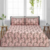 Nova Light Red Multani Bedsheet Set - Khan Tex