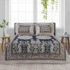 Opal Black 4 Pillow Multani Bedsheet Set - Khan Tex