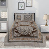 Opal Dark Brown 4 Pillow Multani Bedsheet Set - Khan Tex