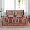 Opal Red 4 Pillow Multani Bedsheet Set - Khan Tex
