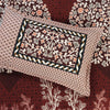 Opal Red 4 Pillow Multani Bedsheet Set - Khan Tex