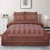 Pearl Khaddar Chocolate Brown 4 Pillow Multani Bedsheet Set - Khan Tex