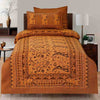 Pearl Khaddar Light Brown 4 Pillow Multani Bedsheet Set - Khan Tex