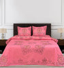 Pink Aerial Cotton Embroidery Bedsheet Set