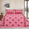 Pink Cultural Cotton Embroidery Bedsheet Set - Khan Tex