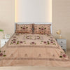 Pleasant Rust Cotton Embroidery Bedsheet Set