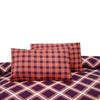 Radiant Check Cotton Printed Bedsheet Set - Khan Tex