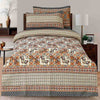 Ronak Grey 4 Pillow Multani Bedsheet Set - Khan Tex