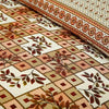 Ronak Rusty 4 Pillow Multani Bedsheet Set - Khan Tex