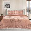 Rose Gold Cotton Embroidery Bedsheet Set - Khan Tex