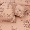 Rose Gold Cotton Embroidery Bedsheet Set - Khan Tex
