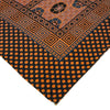 Ruby Khaddar Orange Brown Multani Bedsheet Set - Khan Tex