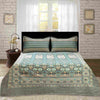 Ruby Khaddar Seagreen Multani Bedsheet Set - Khan Tex