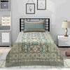 Ruby Khaddar Seagreen Multani Bedsheet Set - Khan Tex