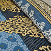Sapphire Blue 4 Pillow Multani Bedsheet Set - Khan Tex