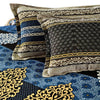 Sapphire Blue 4 Pillow Multani Bedsheet Set - Khan Tex