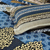 Sapphire Blue 4 Pillow Multani Bedsheet Set - Khan Tex