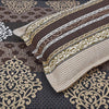 Sapphire Brown Grey 4 Pillow Multani Bedsheet Set - Khan Tex