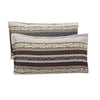 Sapphire Brown Grey 4 Pillow Multani Bedsheet Set - Khan Tex