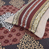 Sapphire Maroon Grey 4 Pillow Multani Bedsheet Set - Khan Tex