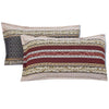 Sapphire Maroon Grey 4 Pillow Multani Bedsheet Set - Khan Tex