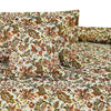 Tulip Green Red Flora 4Pcs Bridal Bedsheet Set - Khan Tex