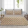 Multi Plain Pistachio Blend Pattern Multani Bedsheet Set