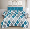 Urban Grid Cotton Printed Bedsheet Set - Khan Tex
