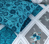 Urban Grid Cotton Printed Bedsheet Set - Khan Tex