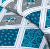 Urban Grid Cotton Printed Bedsheet Set - Khan Tex