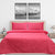 Rouge Pink Self Embossed Bedsheet Set