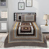 Elaganza Brown 4 Pillow Multani Bedsheet Set - Khan Tex