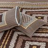Elaganza Brown 4 Pillow Multani Bedsheet Set - Khan Tex