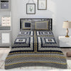 Elaganza Grey Dark 4 Pillow Multani Bedsheet Set - Khan Tex