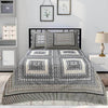 Elaganza Grey Light 4 Pillow Multani Bedsheet Set - Khan Tex