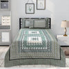 Elaganza Seagreen Light 4 Pillow Multani Bedsheet Set - Khan Tex