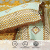 Glitter Brown Gold Multani Bed Sheet Set - Khan Tex