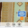 Glitter Brown Gold Multani Bed Sheet Set - Khan Tex